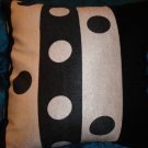 Polka Black and White Throw Pillow Cover