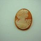 Antique 14k yellow gold cameo brooch/pendant