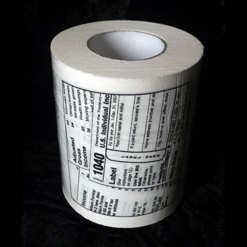 Funny Toilet Paper IRS 1040 Federal Tax Form Great Gag Gift Idea