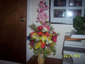 tall floral arrangement