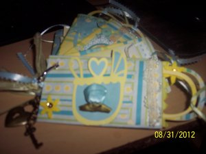 scrapbook mini on a ring baby boy