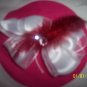 Red and white hairbow