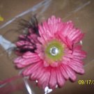 pink gerber daisy hairclip