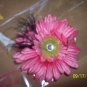 pink gerber daisy hairclip