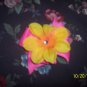 pink bow with beautiful yellow flower