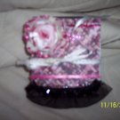 pink album with lace