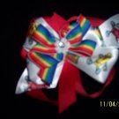 red,white crayola hairbow