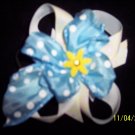 baby blue boutique hair bow on a tie