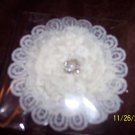 lace hairclip with diamonds and pearl centerpiece