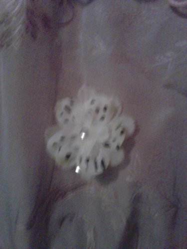 white floral hair clip