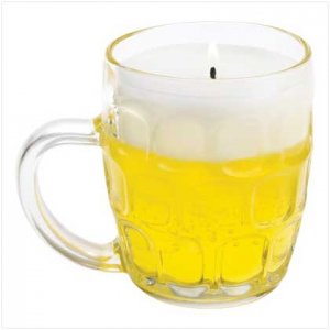 Beer mug candle