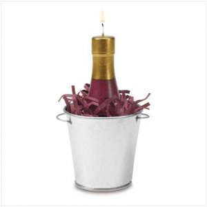 Wine bottle candle