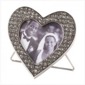 Silver heart frame