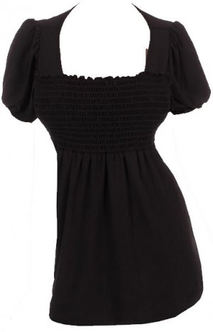 plus size black babydoll top