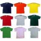 Color Short Sleeve T-Shirt Plain S-XL