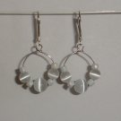 White Cats Eye Earrings