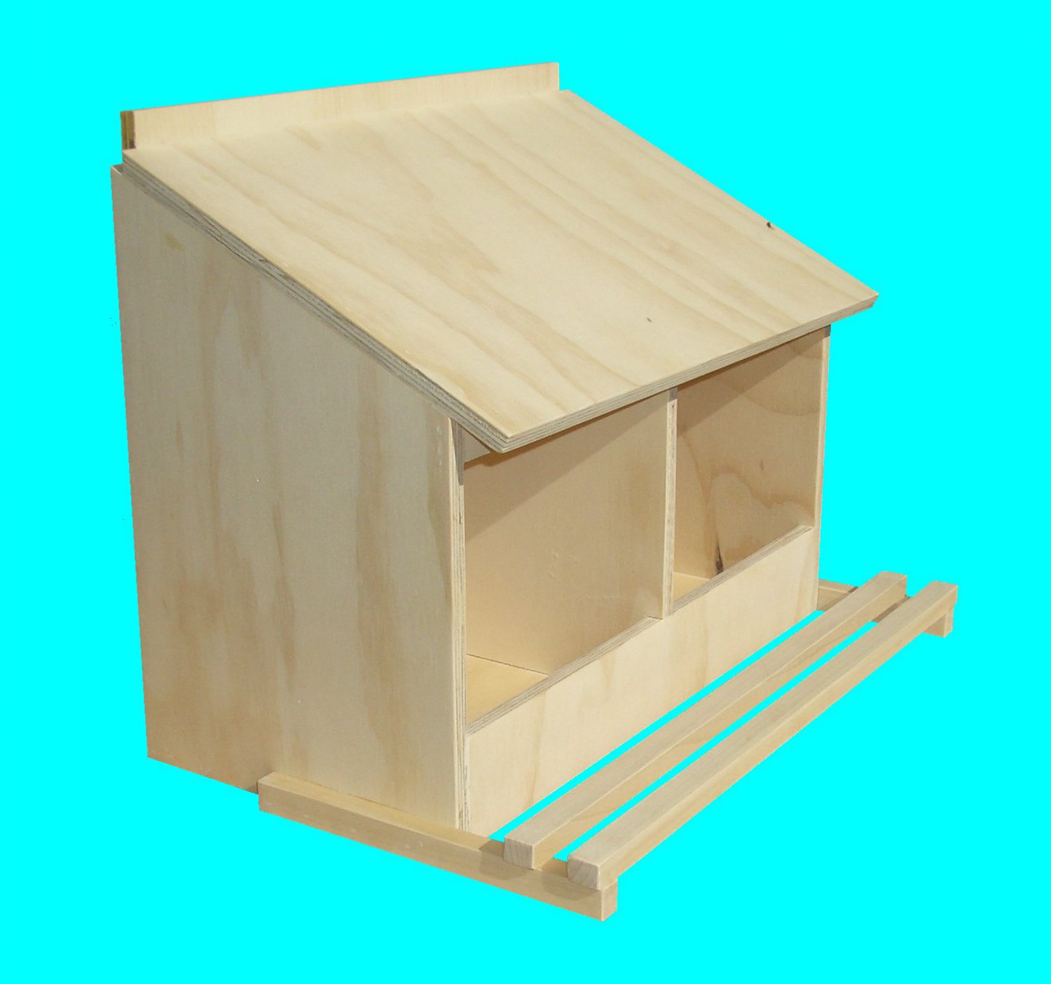 Chicken Nest Box For Bantams 2 Hole Wall Mount