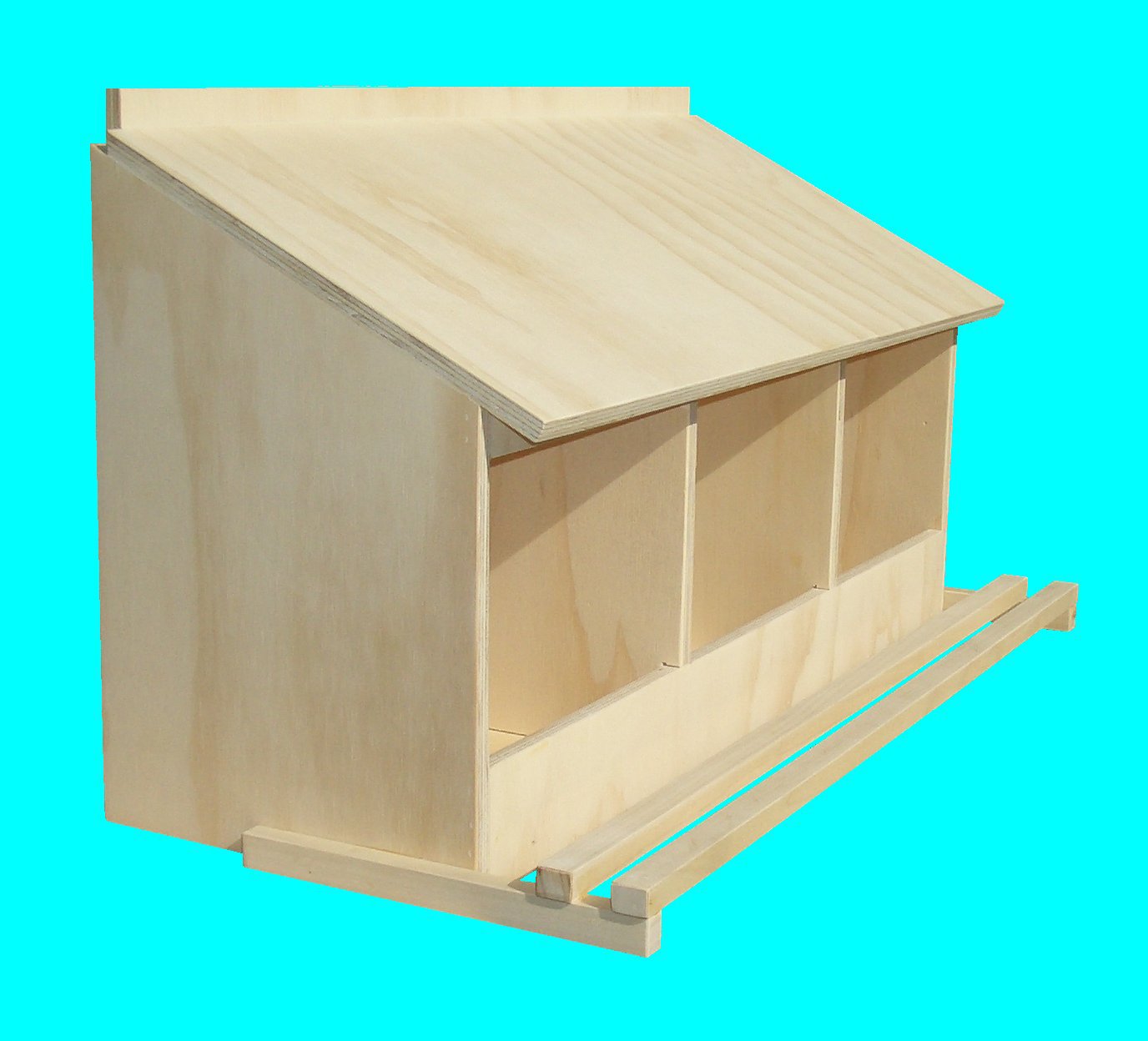 Chicken Nest Box For Bantams 3 Hole Wall Mount