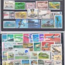50 Different AIRPLANE stamps