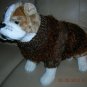 Beautiful Warm Handmade Dog Sweater Brown - Medium