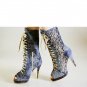 Kvoll Designer peep-toes boots