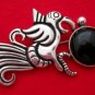 WILLIAM SPRATLING REPRODUCTION SILVER OBSIDIAN PENDANT-PIN