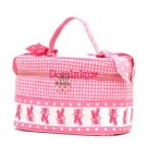 BALLET BALLERINA TOTE BAG COSMETIC CASE PINK WHITE NEW