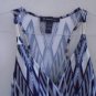 TUNIC TOP BLOUSE Women's Medium Blue Black White Beige Sleeveless Racerback EUC