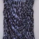 WOMEN'S Blouse Top Work Career Black Grey Size Small Sleeveless Worthington