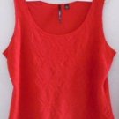 Women's PLUS SIZE 2X SPRING SUMMER Blouse Tank Top Red Orange Lined