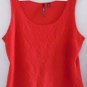 Women's PLUS SIZE 2X SPRING SUMMER Blouse Tank Top Red Orange Lined