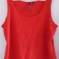 Women's PLUS SIZE 2X SPRING SUMMER Blouse Tank Top Red Orange Lined