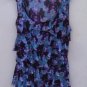 EXPRESS JR'S Women's SPRING Blouse Top Black Blue Purple Small Paisley Ruffles