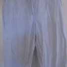 WOMEN'S SEERSUCKER Cropped Gingham Pants RALPH LAUREN Size 12 Light Blue White