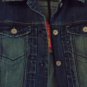 DENIM JACKET Blue Jean Women's Teen's Small Distressed Silver Buttons Fall NWT