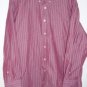 OLD NAVY MEN'S SHIRT Burgundy White Stripes Long Sleeves Size XL Pocket
