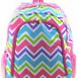 BACKPACK INSULATED LUNCH BAG SET CHEVRON PINK BLUE GREEN PURPLE WHITE NWT