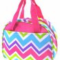 BACKPACK INSULATED LUNCH BAG SET CHEVRON PINK BLUE GREEN PURPLE WHITE NWT