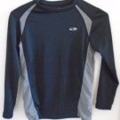 EXERCISE SPORTS RUNNING TOP Youth M 8-10 Boy Girl Unisex Black Grey DUO DRY CHAM