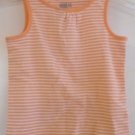 BABY GIRL TODDLER'S Spring Summer Top Orange White Stripes 2T CRAZY 8 Sleeveless