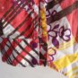Women's Button Down Blouse Shirt HANG TEN Small Yellow Orange Red White Cotton