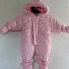 BABY GIRL SNOWSUIT PINK 3-6 MONTHS HOOD MITTENS BOOTS DETACHABLE CARTER'S