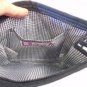 COSMETIC CASE Bag BLACK WHITE DAMASK Belvah Retired Zipper Closure NWT