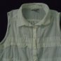 WOMEN'S Button Down Blouse ANN TAYLOR LOFT Small White Lace Sleeveless Summer