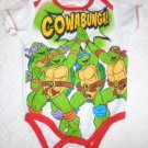 NINJA TURTLE 1 Piece Baby Top COWABUNGA! NICKELODEON 3-6 Month