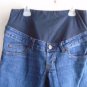 MATERNITY JEANS Blue Size Small Straight Pockets Band Good Condition