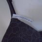 BRA 34 D Calvin Klein Demi Gray Floral Lace MSRP 39 Coverage Level 2 F3569 NWT