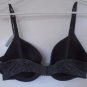 BRA 34 D Calvin Klein Demi Gray Floral Lace MSRP 39 Coverage Level 2 F3569 NWT