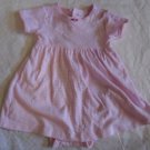 BABY GIRL'S Dress Attached Panties Pink White Stripes CARTER'S 6 Months Short Sl