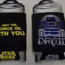 STAR WARS KOOZIE'S Set of 2 Black Yellow Blue May The Force Be With You Drink